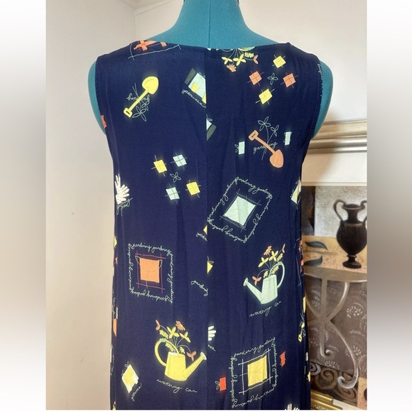 Melrose Studio Blue Unlined Sleeveless Shift Dress Size Large - Picture 6 of 9